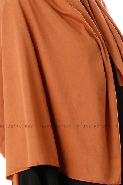 Hande - Terracotta Baumwolle Hijab - Gülsoy