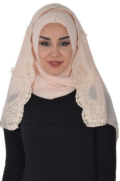 Helena - Beige Praktisch Hijab - Ayse Turban