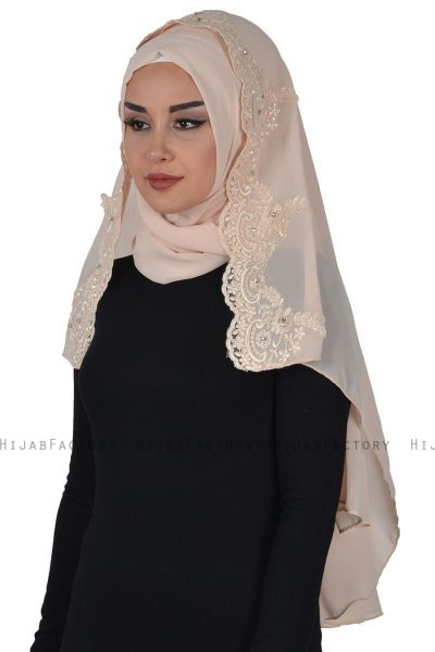 Helena - Beige Praktisch Hijab - Ayse Turban