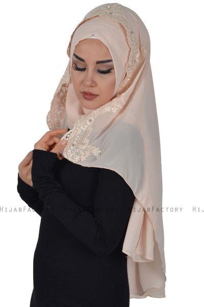 Helena - Beige Praktisch Hijab - Ayse Turban