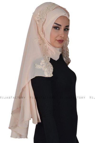 Helena - Beige Praktisch Hijab - Ayse Turban