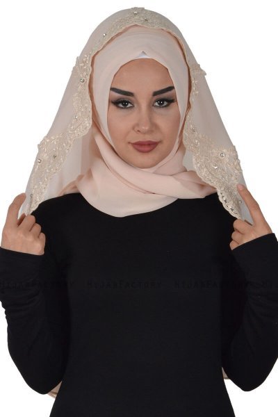 Helena - Beige Praktisch Hijab - Ayse Turban