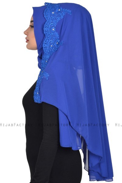 Helena - Blau Praktisch Hijab - Ayse Turban