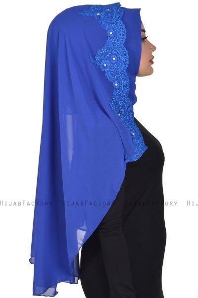 Helena - Blau Praktisch Hijab - Ayse Turban
