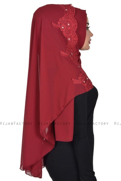 Helena - Bordeaux Praktisch Hijab - Ayse Turban