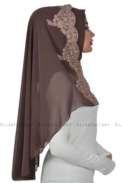Helena - Braun Praktisch Hijab - Ayse Turban