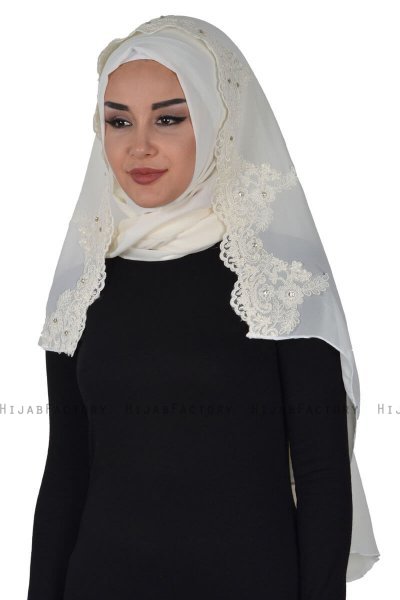 Helena - Creme Praktisch Hijab - Ayse Turban