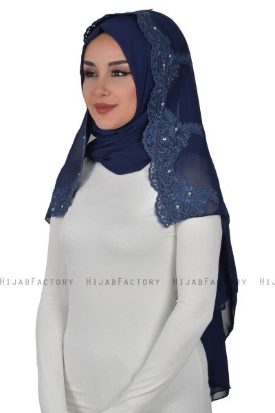 Helena - Navy Blau Praktisch Hijab - Ayse Turban