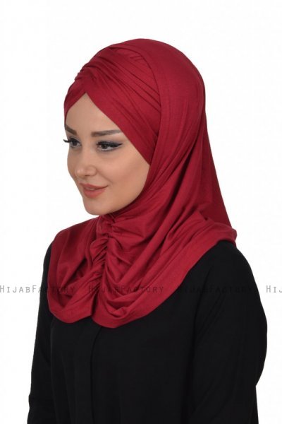 Hilda - Bordeaux Baumwolle Hijab
