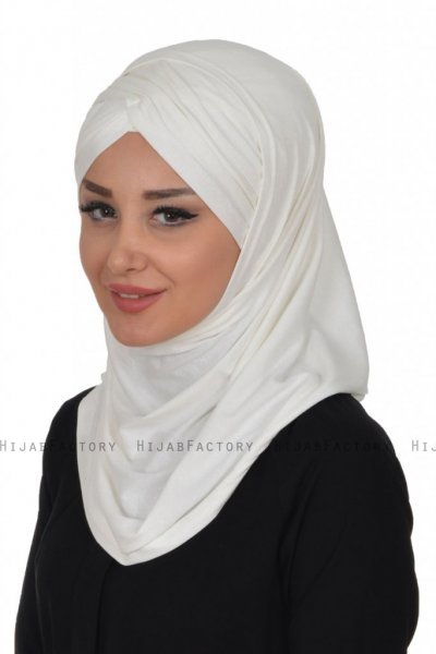 Hilda - Creme Baumwolle Hijab