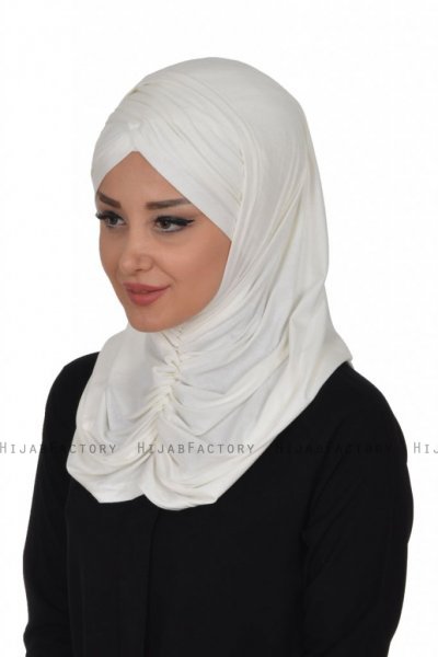 Hilda - Creme Baumwolle Hijab