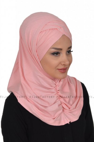 Hilda - Altrosa Baumwolle Hijab