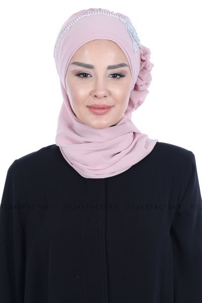 Hillevi - Altrosa Chiffon Instant Turban