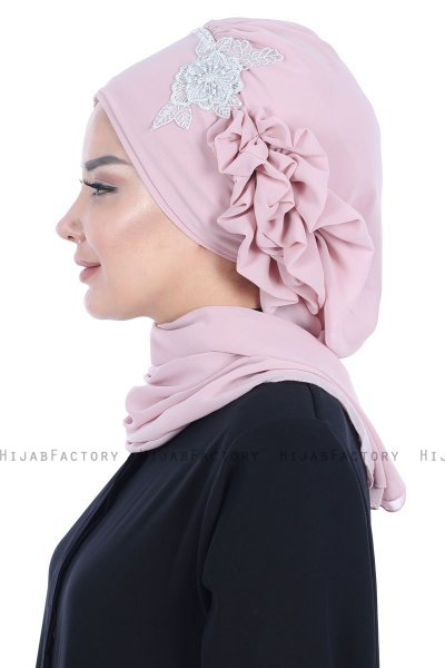 Hillevi - Altrosa Chiffon Instant Turban