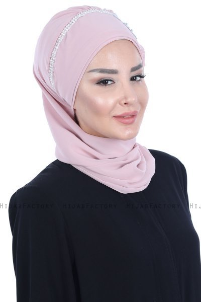 Hillevi - Altrosa Chiffon Instant Turban