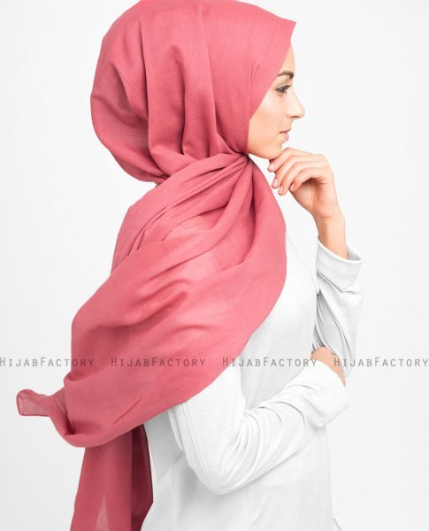 Hollyberry Rosa Bomull Voile Hijab 5TA20