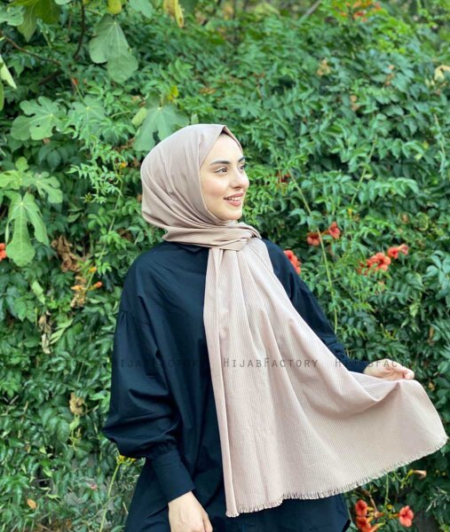 Jaeda - Taupe Baumwolle Hijab - Mirach