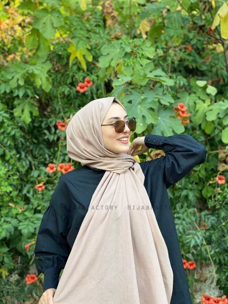 Jaeda - Taupe Baumwolle Hijab - Mirach