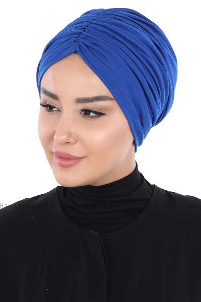 Jill - Blau Baumwolle Turban - Ayse Turban