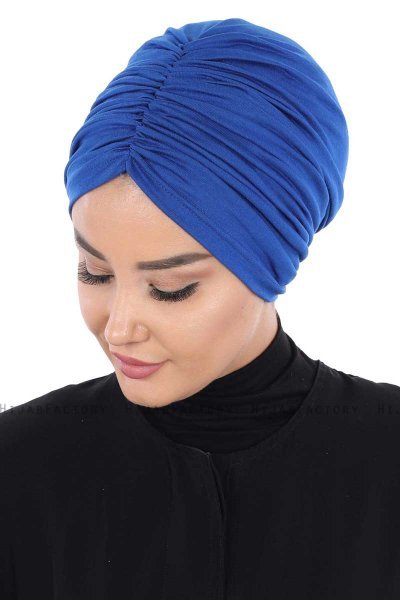 Jill - Blau Baumwolle Turban - Ayse Turban