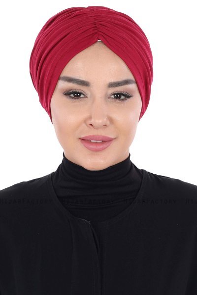 Jill - Bordeaux Baumwolle Turban - Ayse Turban