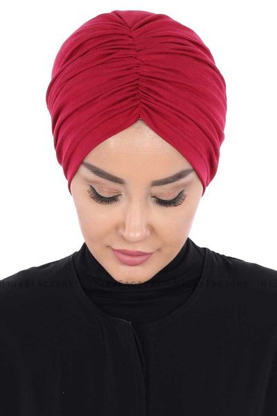 Jill - Bordeaux Baumwolle Turban - Ayse Turban