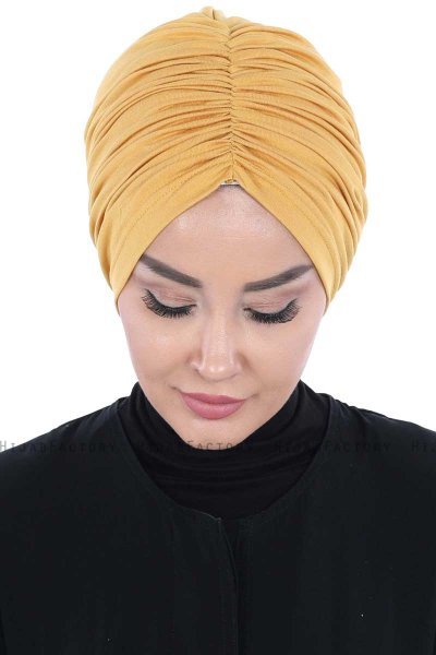 Jill - Senf Baumwolle Turban - Ayse Turban