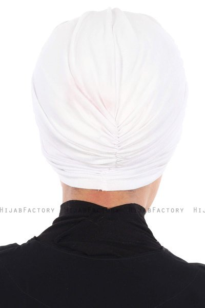 Jill - Weiß Baumwolle Turban - Ayse Turban