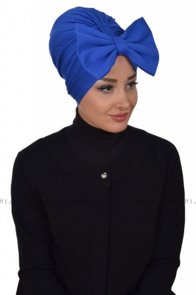 Julia - Blau Baumwolle Turban - Ayse Turban