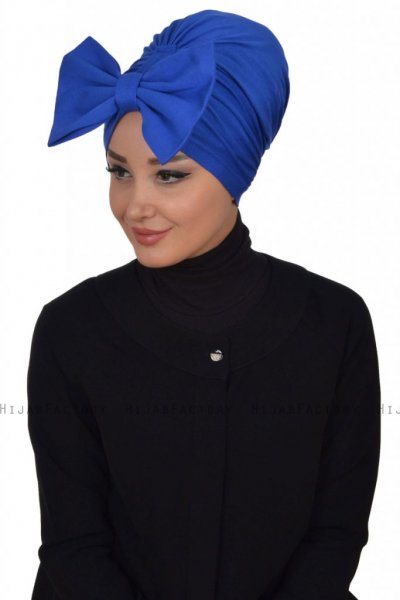 Julia - Blau Baumwolle Turban - Ayse Turban