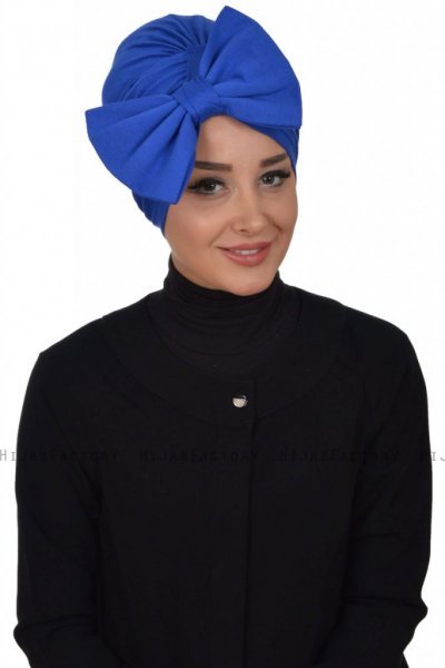 Julia - Blau Baumwolle Turban - Ayse Turban