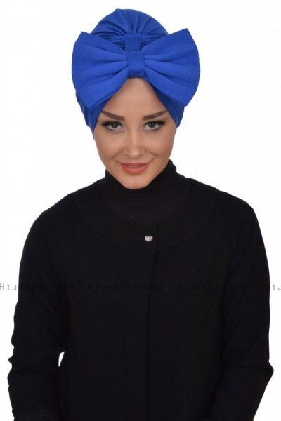 Julia - Blau Baumwolle Turban - Ayse Turban