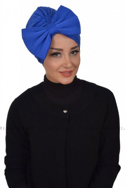 Julia - Blau Baumwolle Turban - Ayse Turban