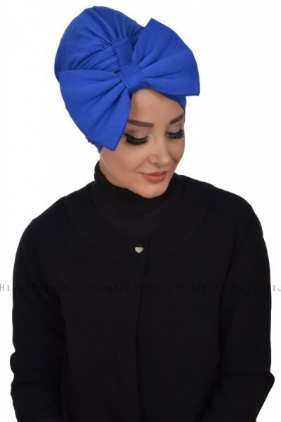 Julia - Blau Baumwolle Turban - Ayse Turban