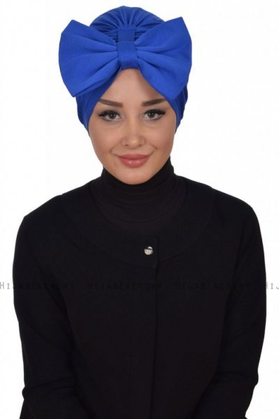 Julia - Blau Baumwolle Turban - Ayse Turban