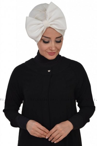 Julia - Creme Baumwolle Turban - Ayse Turban