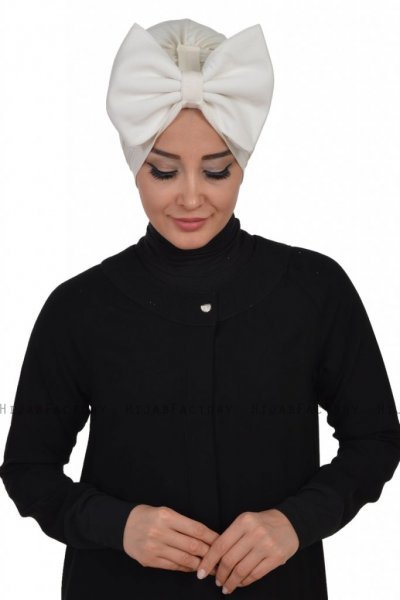 Julia - Creme Baumwolle Turban - Ayse Turban