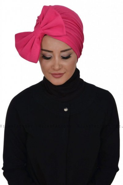 Julia - Fuchsie Baumwolle Turban - Ayse Turban