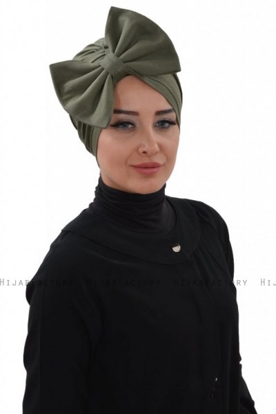 Julia - Khaki Baumwolle Turban