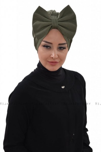 Julia - Khaki Baumwolle Turban