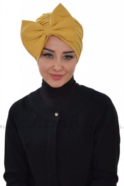 Julia - Senf Baumwolle Turban - Ayse Turban