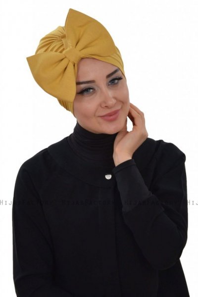 Julia - Senf Baumwolle Turban - Ayse Turban