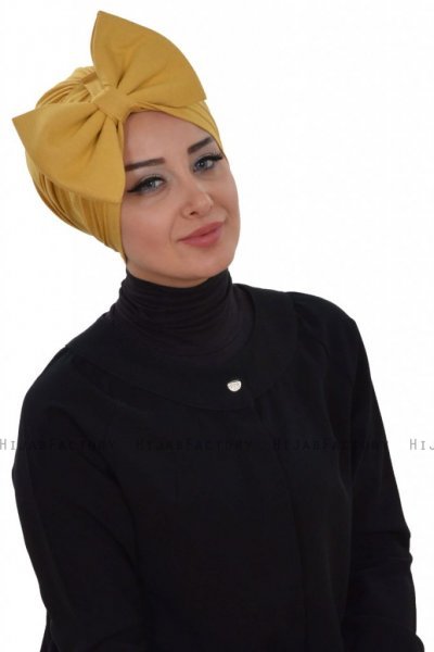 Julia - Senf Baumwolle Turban - Ayse Turban
