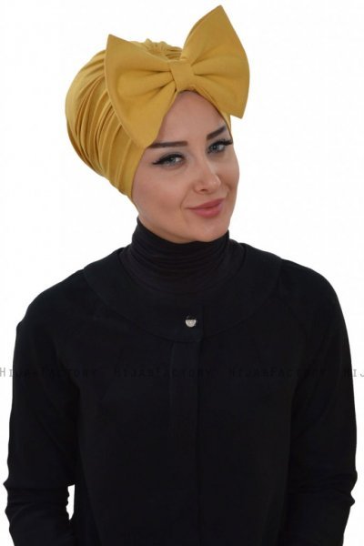 Julia - Senf Baumwolle Turban - Ayse Turban
