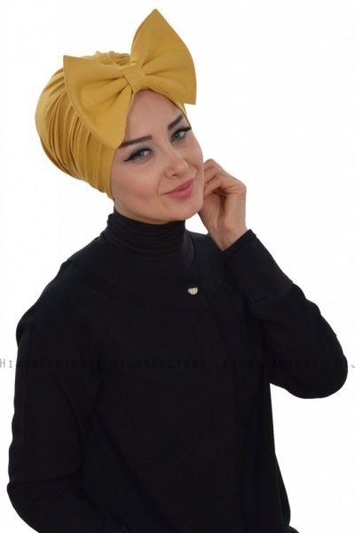 Julia - Senf Baumwolle Turban - Ayse Turban