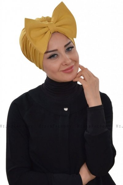 Julia - Senf Baumwolle Turban - Ayse Turban