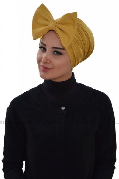 Julia - Senf Baumwolle Turban - Ayse Turban