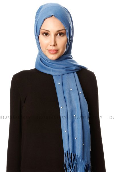 Kadri - Blau Hijab Mit Perlen - Özsoy