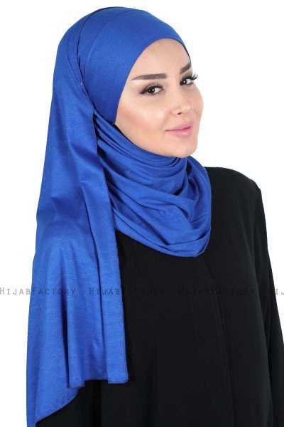 Kaisa - Blau Baumwolle Praktisch Hijab