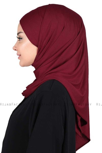 Kaisa - Bordeaux Baumwolle Praktisch Hijab